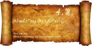Almásy Milán névjegykártya