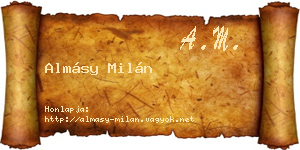 Almásy Milán névjegykártya
